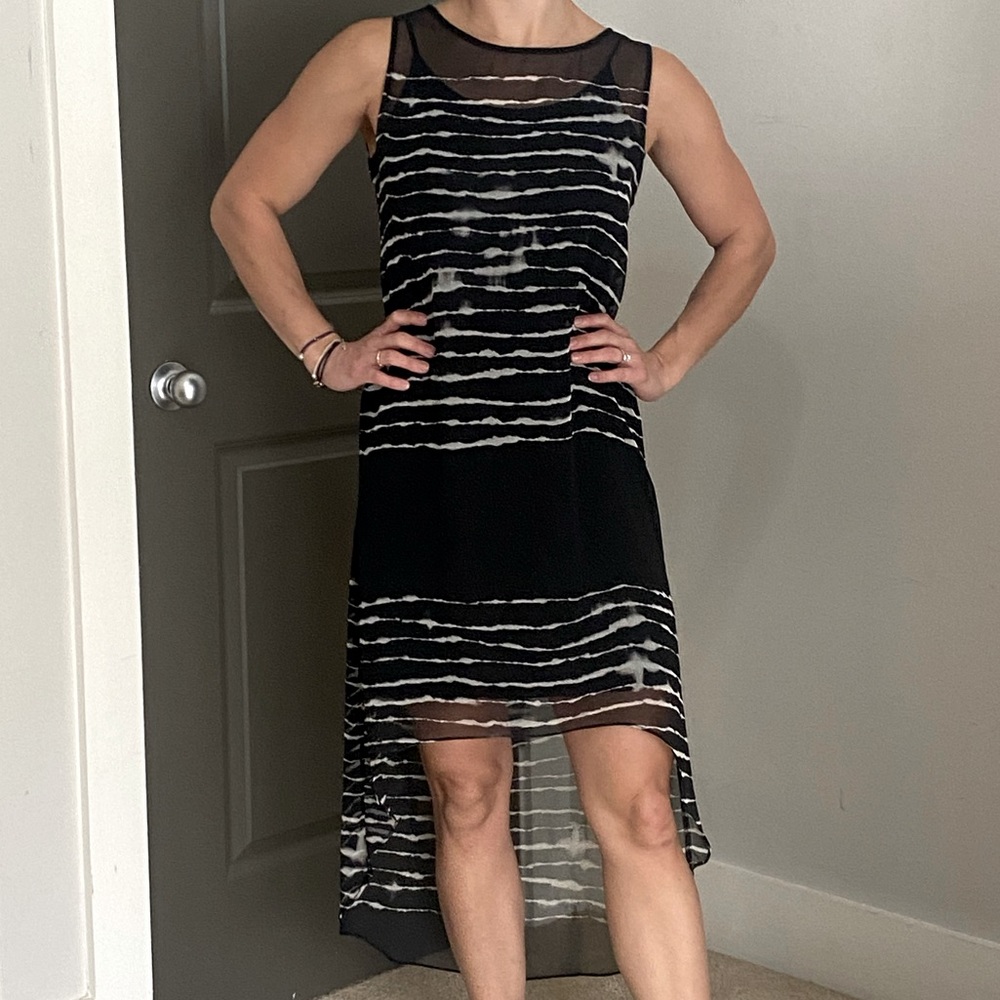 Black striped Zara slip dress